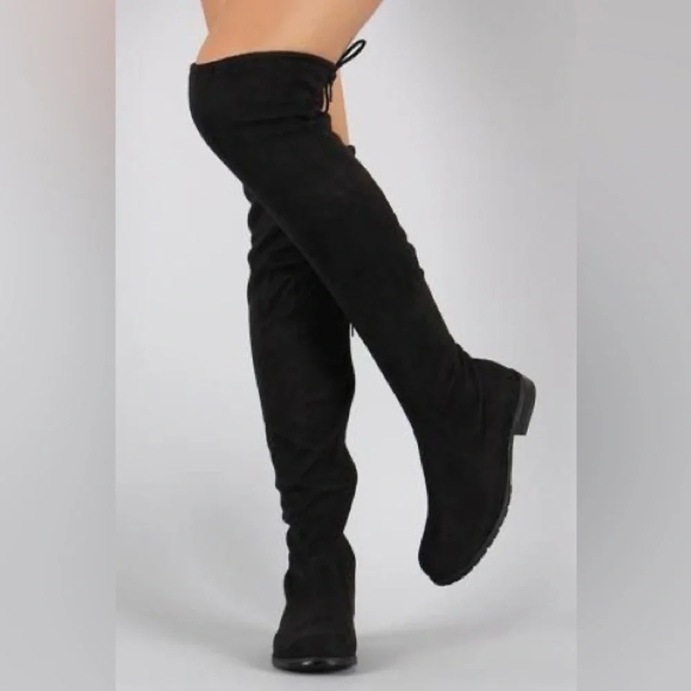 GEOX Felicity Suede Over The Knee High Black‎ Suede Boots 6.5 M, E 509